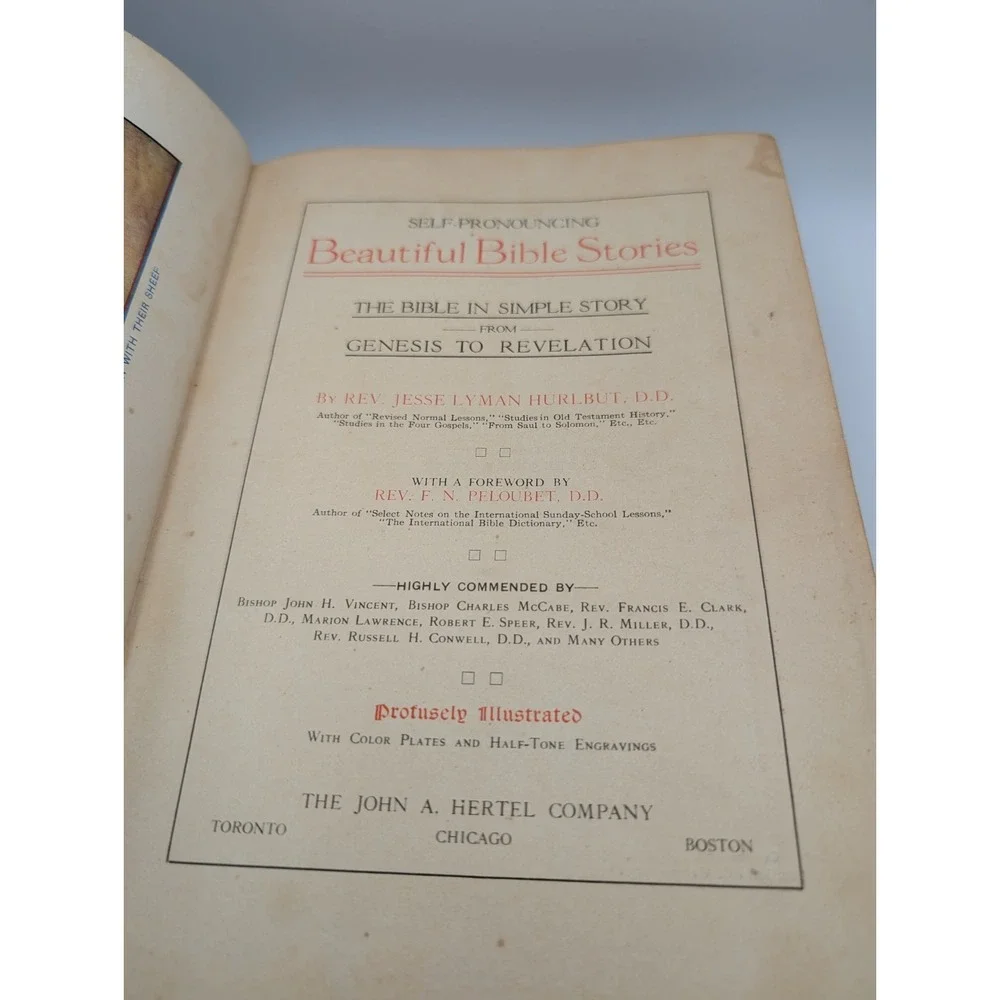 HURLBUT'S‎ Self-Pronouncing Story of Bible 1913 Hardcover